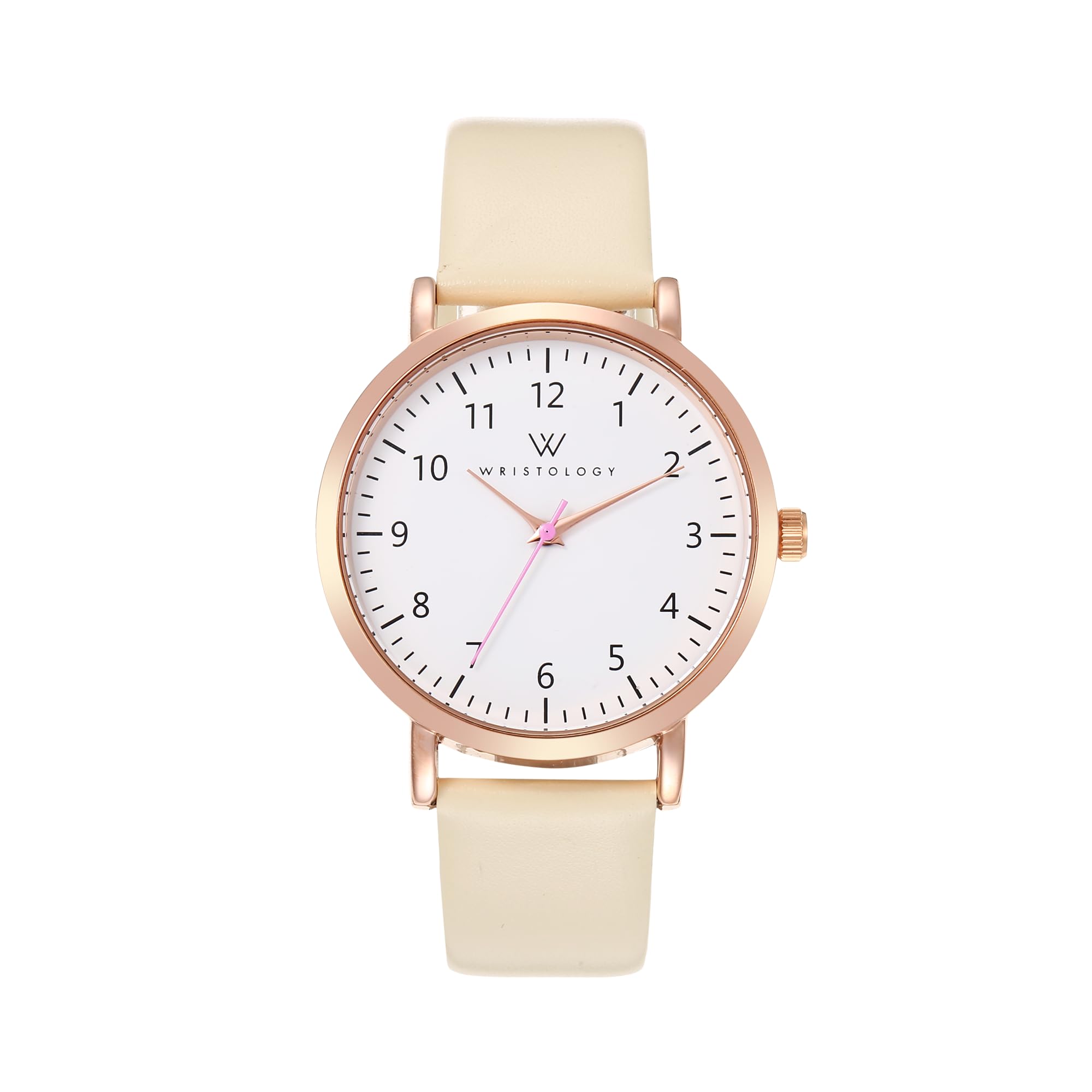 Maxi Numbers Womens Watch - Interchangeable Genuine Leather Band - Product Imagery