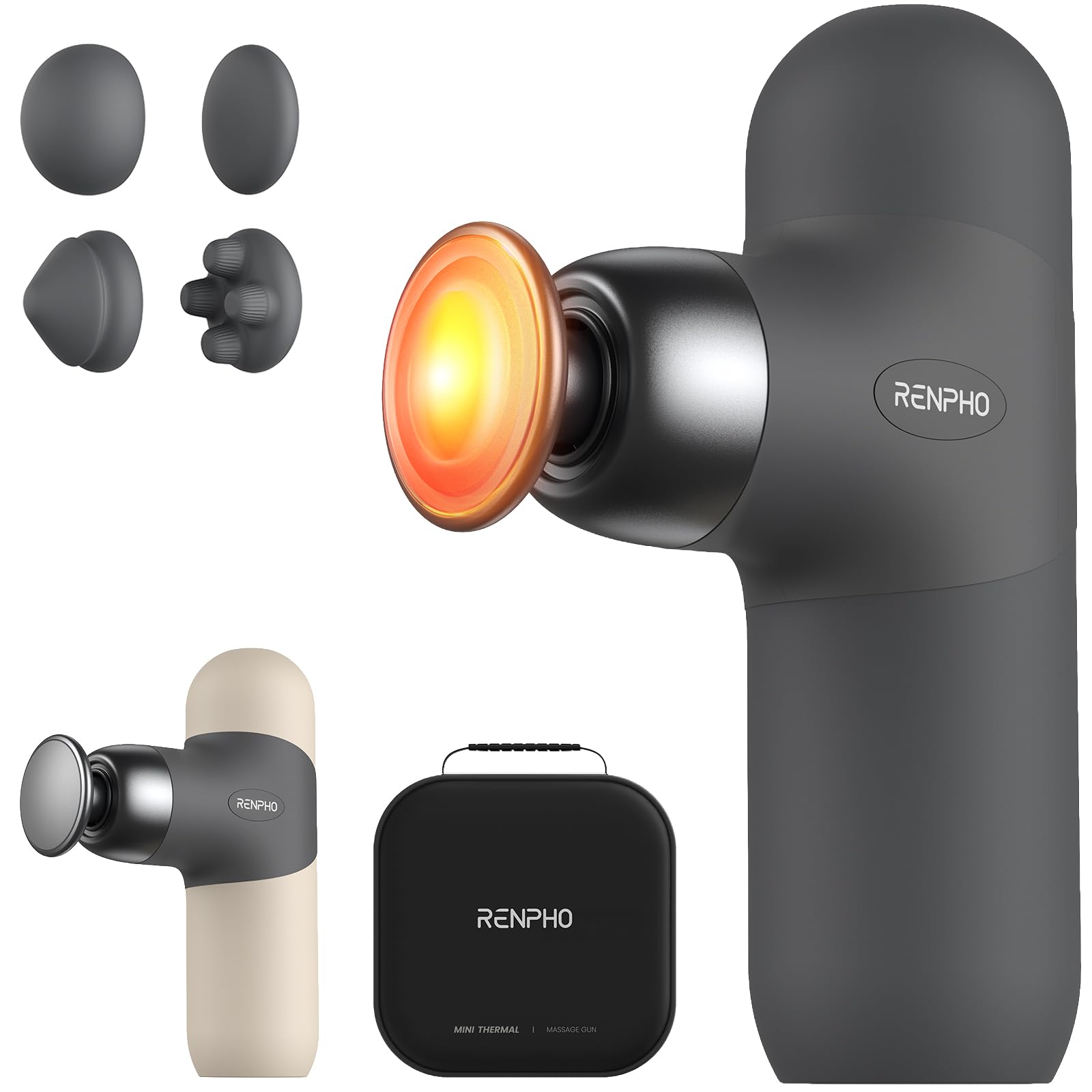 RENPHO Mini Thermal Massage Gun with Heat Color Silicone - RENPHO Official Imagery - 2