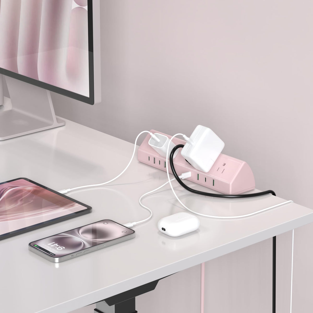 Jgstkcity Desk Clamp Power Strip USB C 65W Surge Protector - Jgstkcity Official Imagery - 5