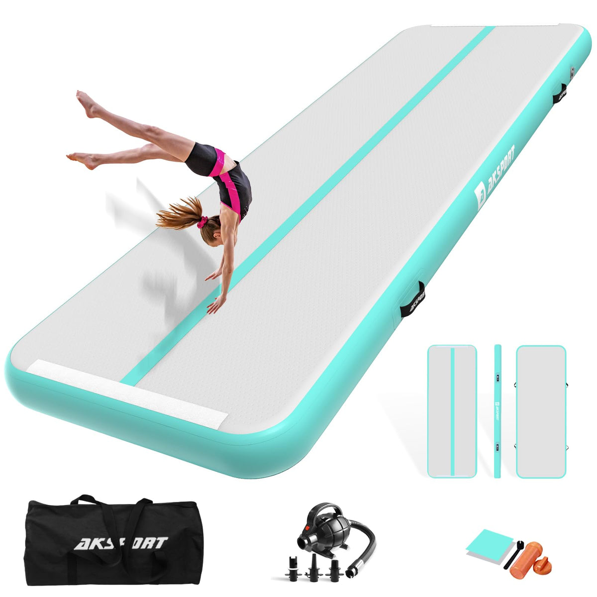 AKSPORT Inflatable Gymnatsics Mat Tumble Track 10ft 13ft - AKSPORT Official Imagery - 8