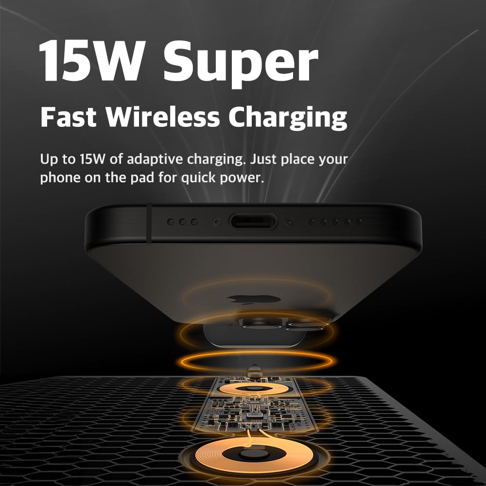 POUT H3 PRO Dual Qi Wireless Charging Mouse Pad Dual Fast - POUT Official Imagery - 6