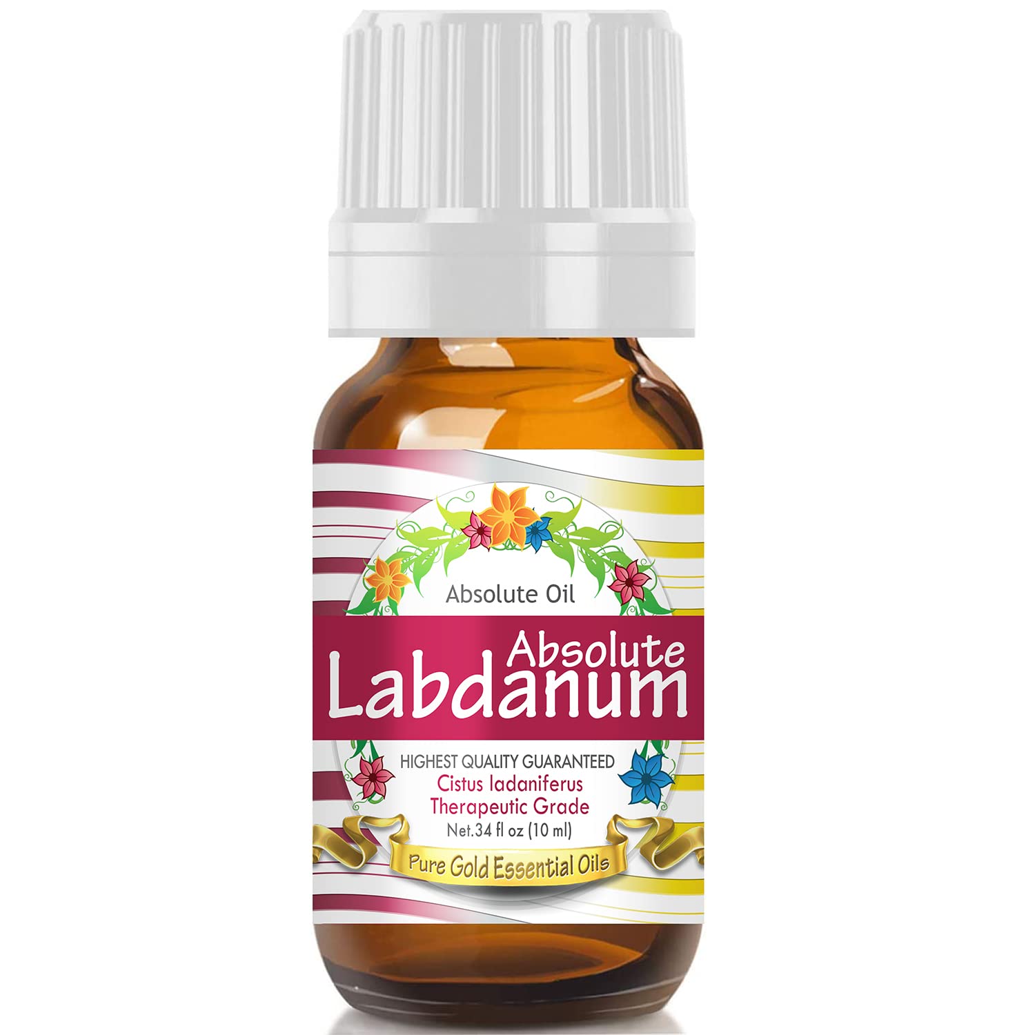 Pure Gold Essential Oils - Labdanum Absolute Premium Grade Oil - Product Imagery