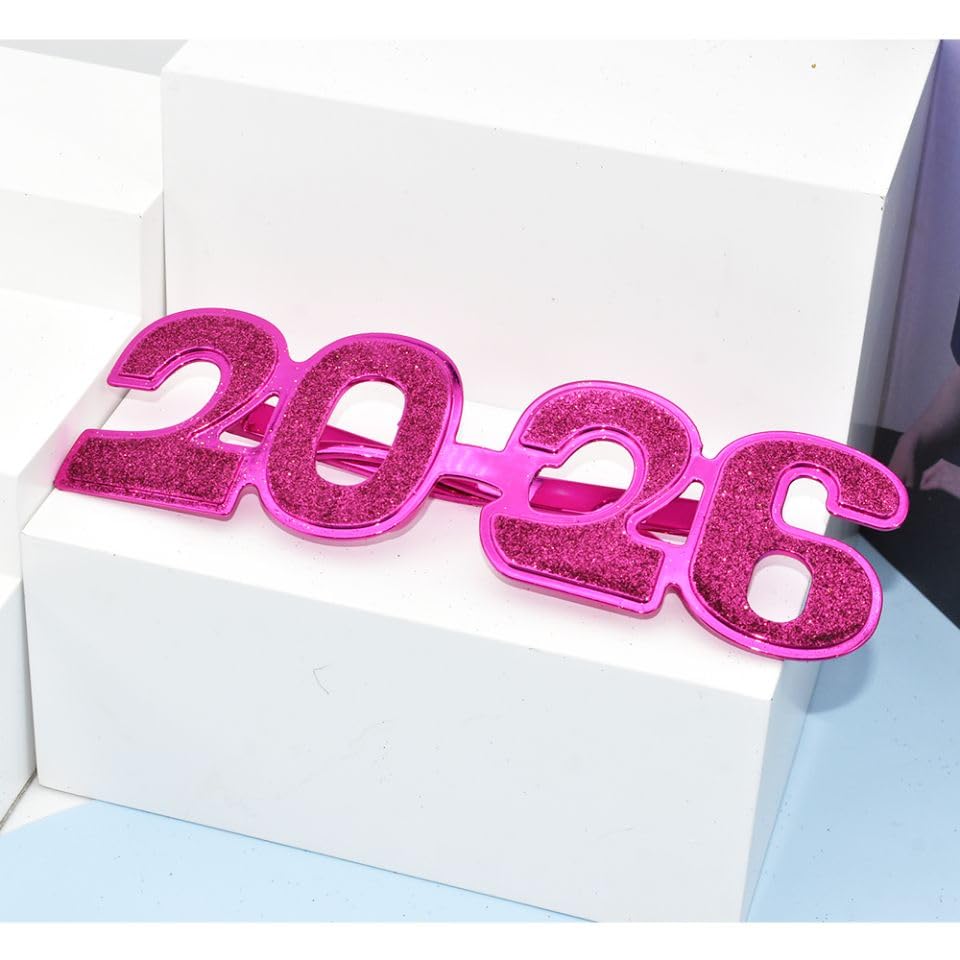 SWYOUN 2026 Plastic Glasses Happy New Year's Eve Glasses - Product Imagery