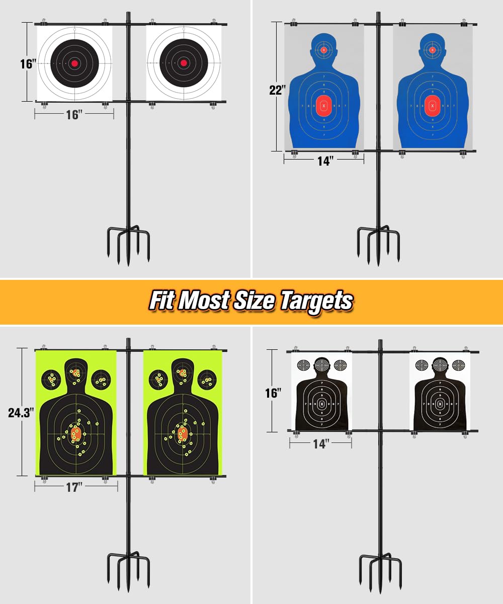 Adjustable Shooting Target Stand with 5 Prong Base Portable - Ardier Official Imagery - 7