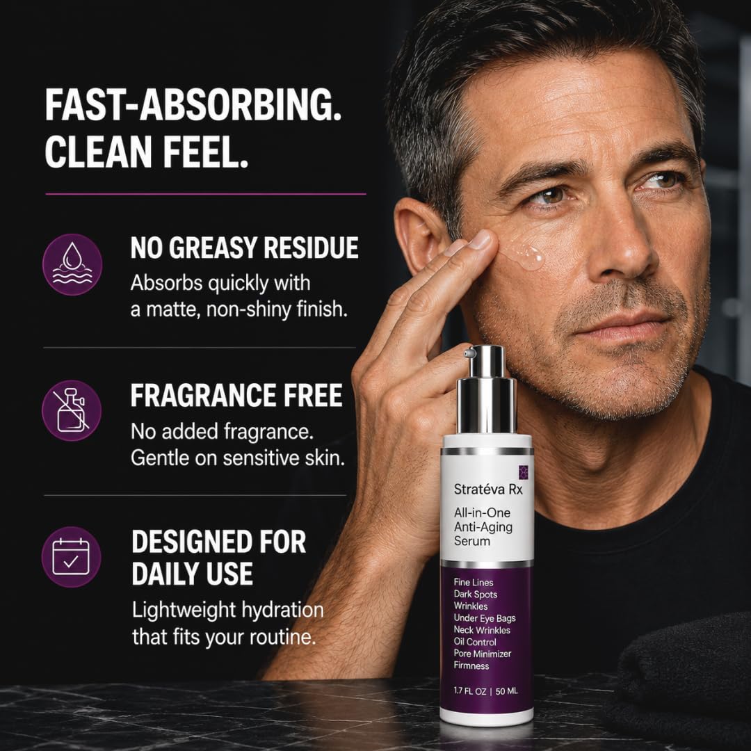 LeVaye Strateva RX Advanced Anti Aging Serum For Men Vitamin - LeVaye' Official Imagery - 8