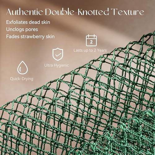 CORATED African Net Sponge Authentic, Shower Loofah Exfoliatin... - Product Imagery