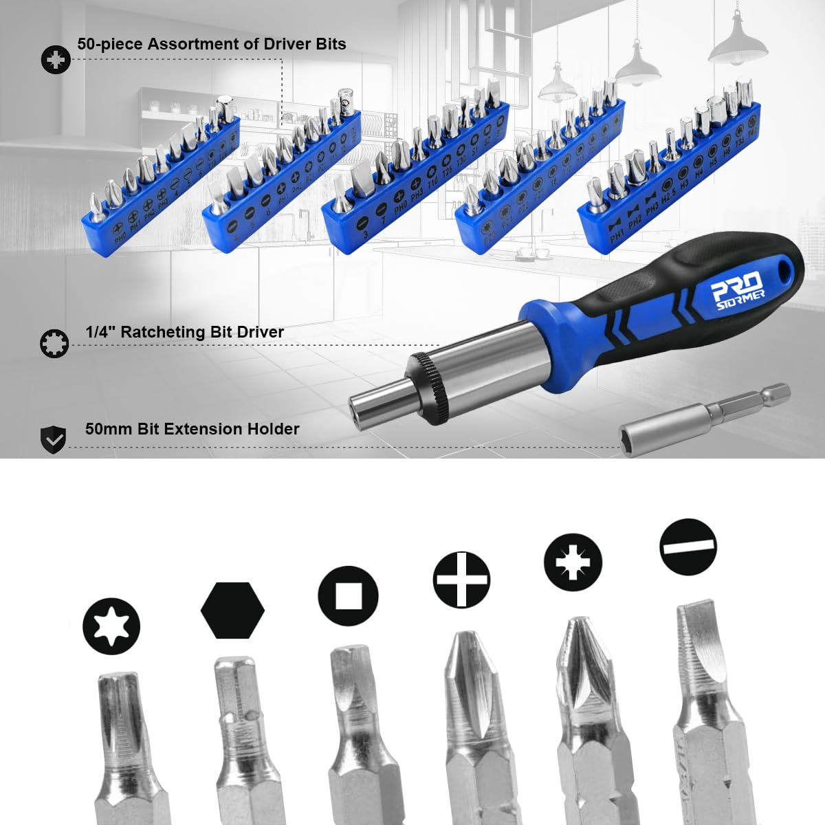 Prostormer 259 Piece Tool Kit General Household Hand Tool - Prostormer Official Imagery - 7