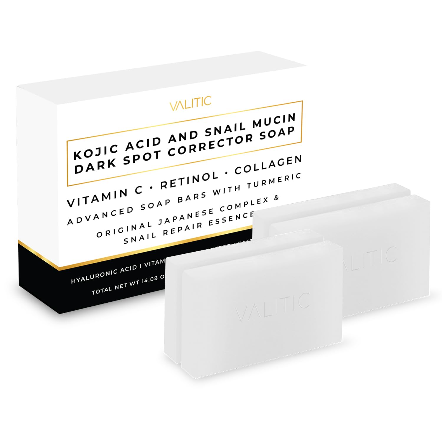 VALITIC Snail Mucin Kojic Acid Soap Bar Anti Aging Tone - VALITIC Official Imagery - 2