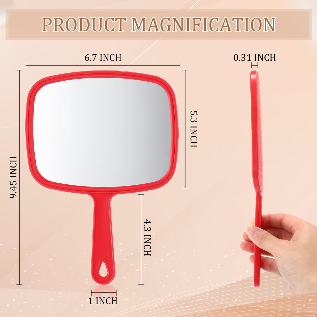 Geetery 12 Pcs Handheld Mirrors with Handle Hand Mirror Bulk - Geetery Official Imagery - 3