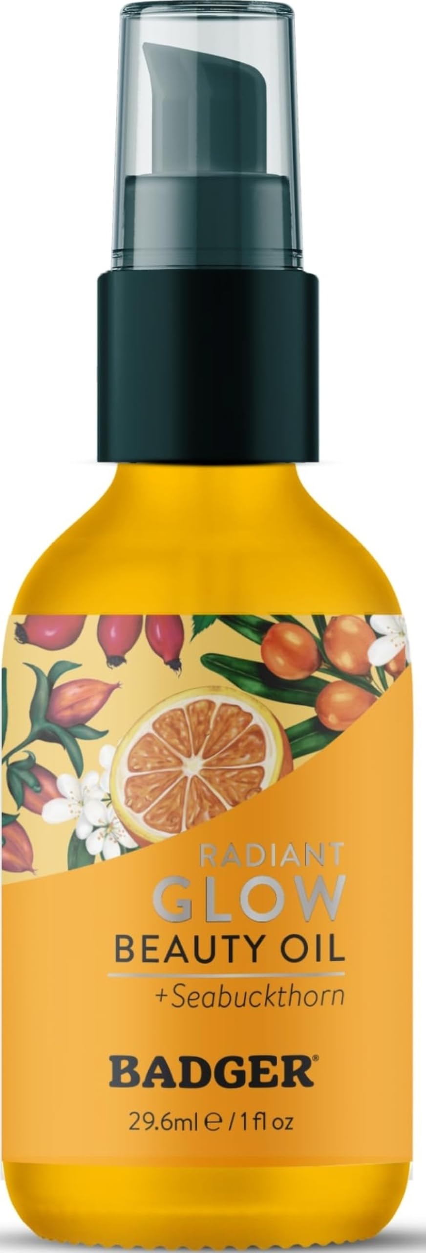 Badger Organic Rose Face Oil, Calming & Hydrating, 1 fl oz Glass Bottle - Badger Official Product View 8