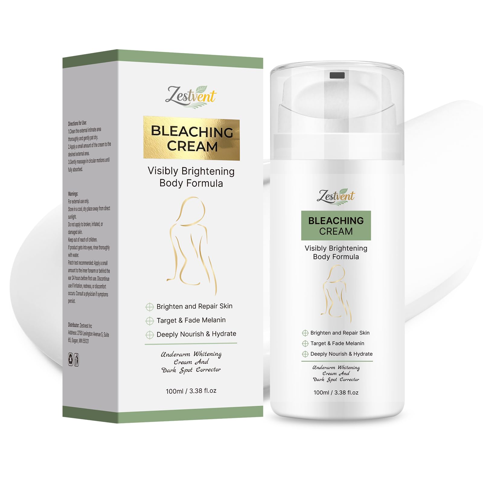 Body Dark Spot Corrector & Skin Lightening Cream for Intimate - Product Imagery