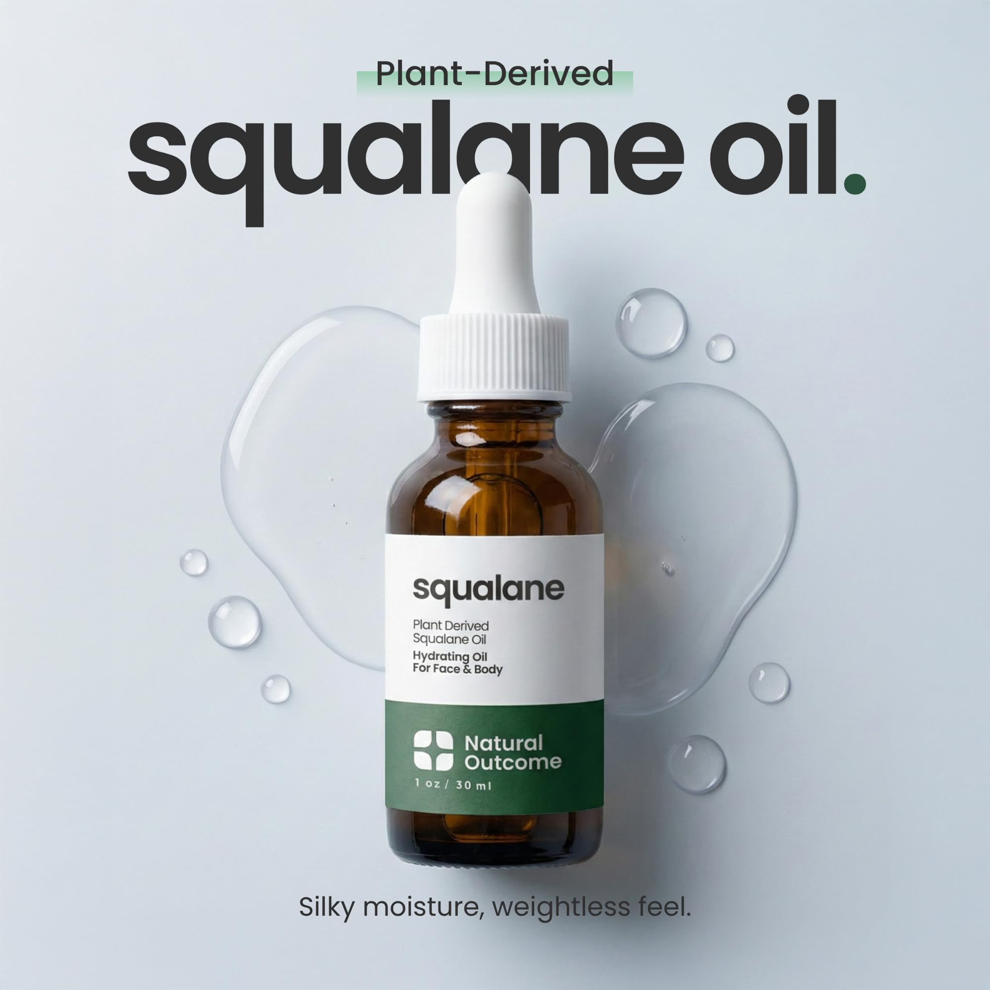 natural outcome Pure Squalane Oil l 100% Plant Derived Squalane Oil for Face, - natural outcome Official Product View 3