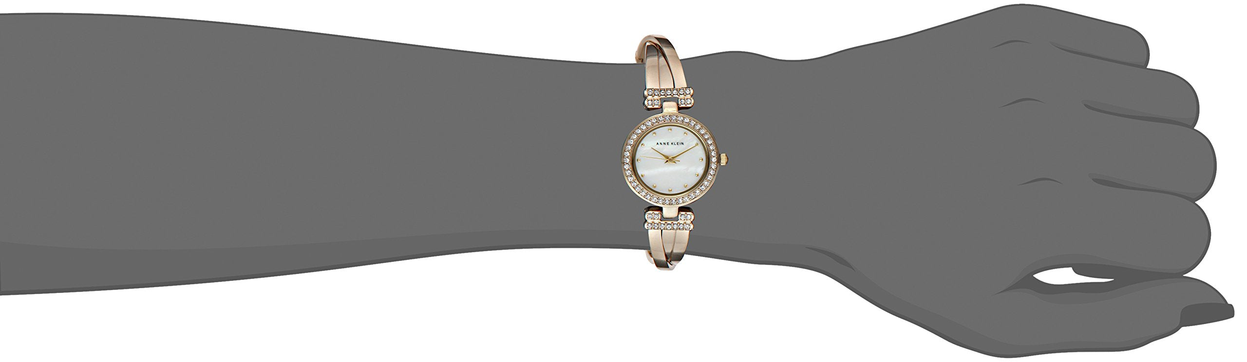 Anne Klein Women's Premium Crystal Accented Bangle Watch and Bracelet - View 4