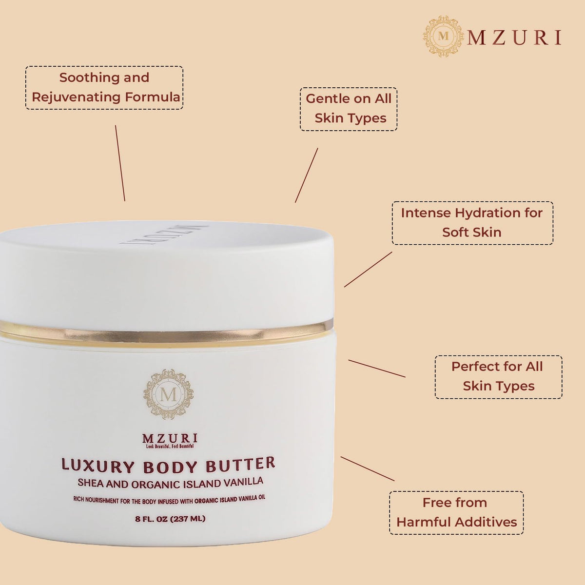 MZURI Body Butter Whipped Shea and Island Vanilla Blend Fast - MZURI Official Imagery - 8