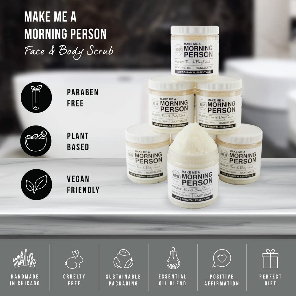 Make Me a Morning Person Face and Body Scrub for Women and - Mojo Spa Official Imagery - 6