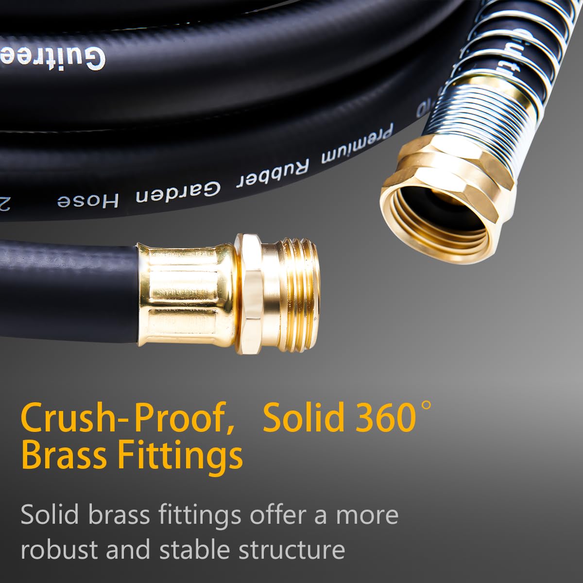 Guitrees 100FT 5/8 Heavy Duty Rubber Garden Hose - 300psi Working - Guitrees Official Product View 3