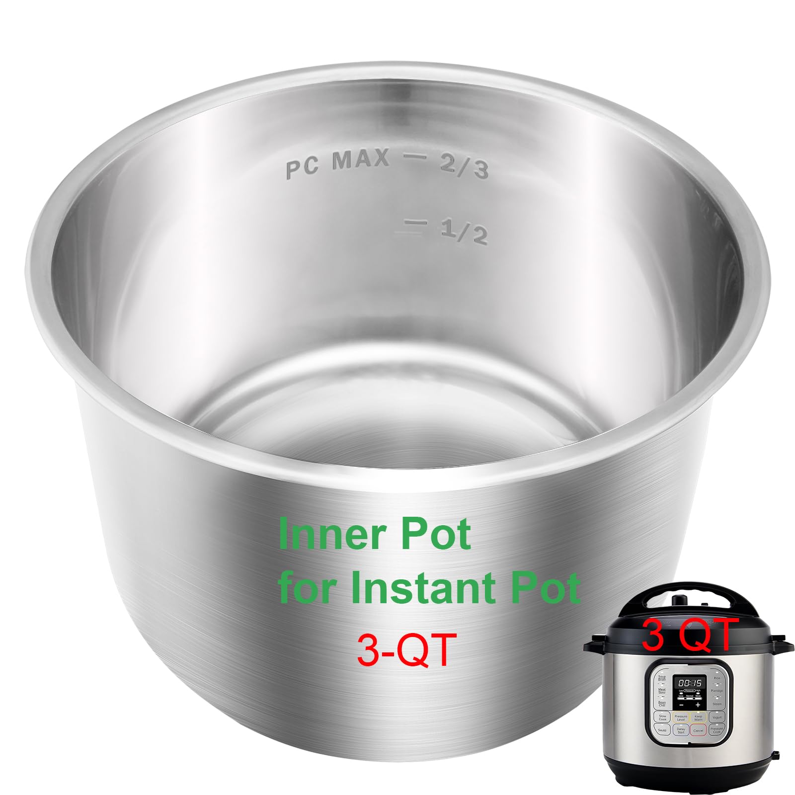 Siireemuu Stainless Steel Inner Pot for Instant Pot 6QT, Upgrade - Siireemuu Official Product View 7