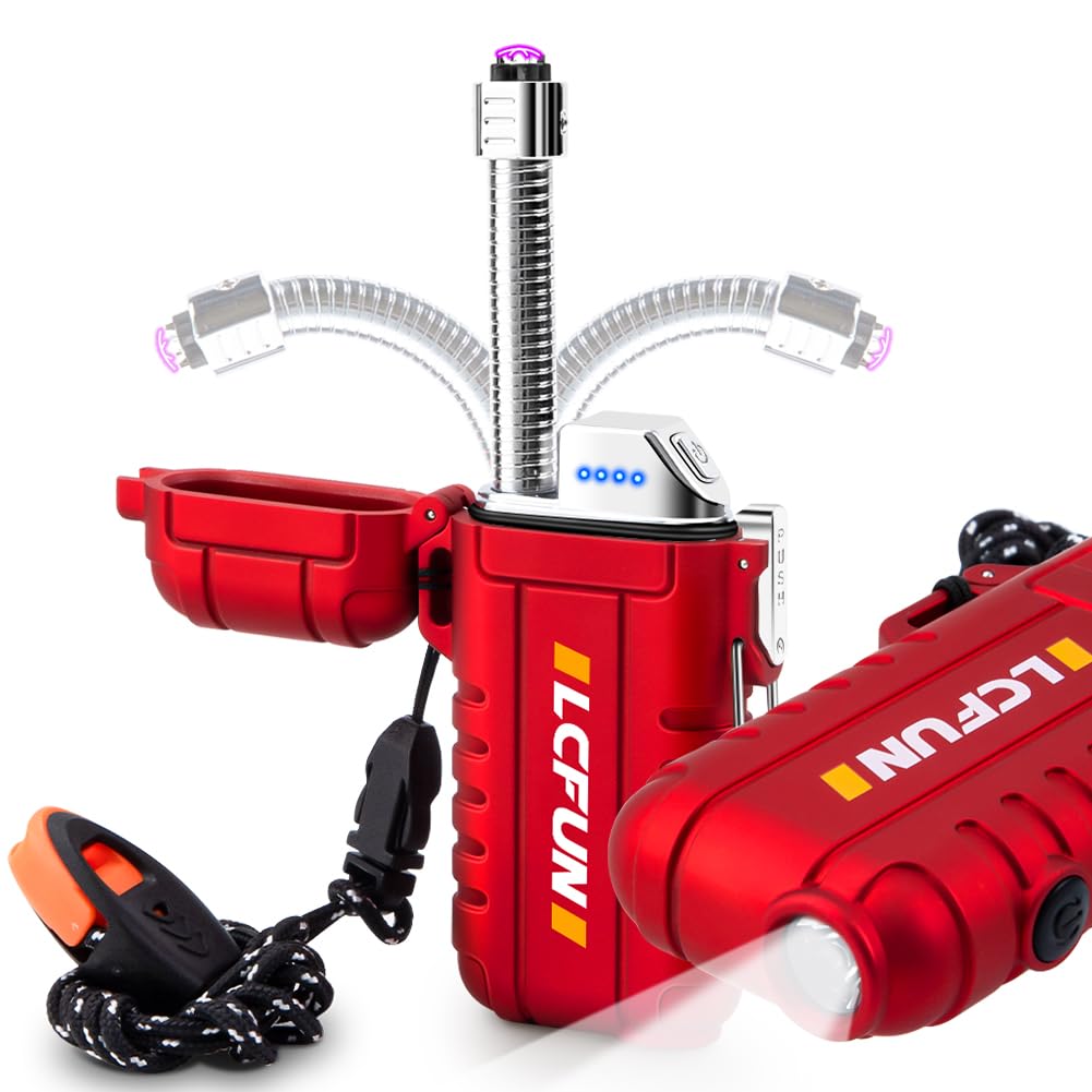 LcFun Electric Dual Arc Lighter Mens Stocking Stuffers Camping Ga by LcFun - Angle View 8