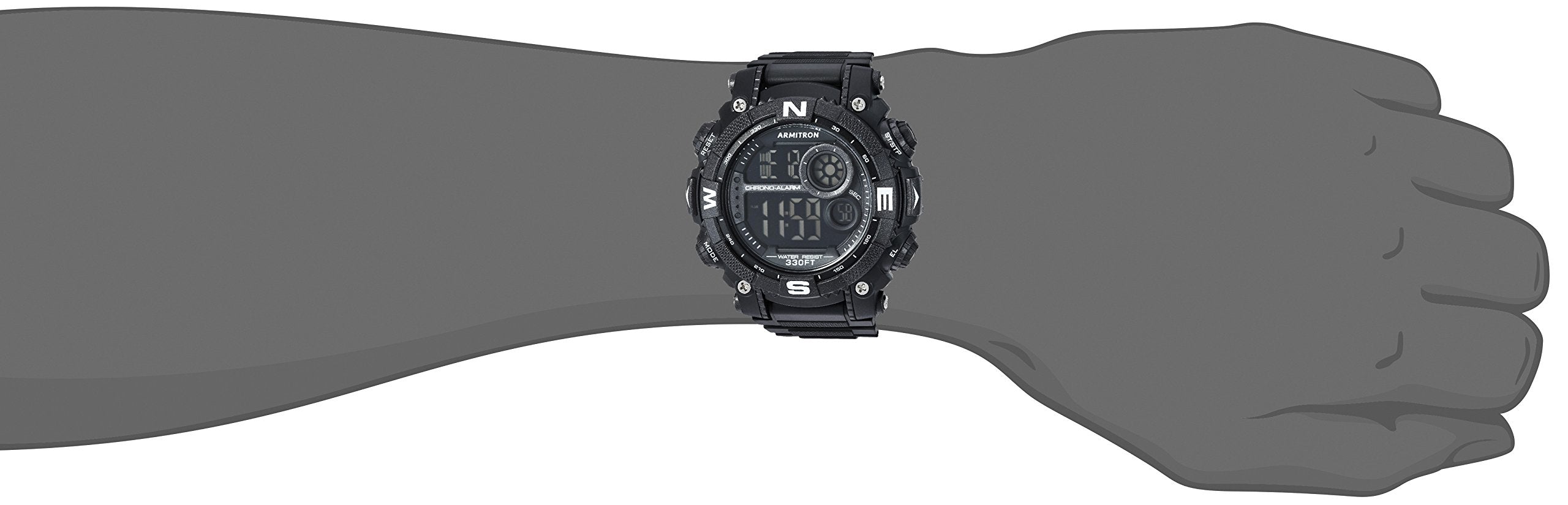Armitron Sport Men's Digital Chronograph Resin Strap Watch, 40/8284 - View 2