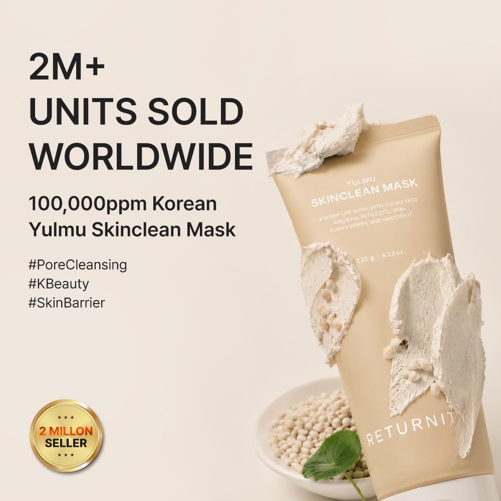 RETURNITY Yulmu Skinclean Mask, Gentle Exfoliating Wash-off Face - RETURNITY
