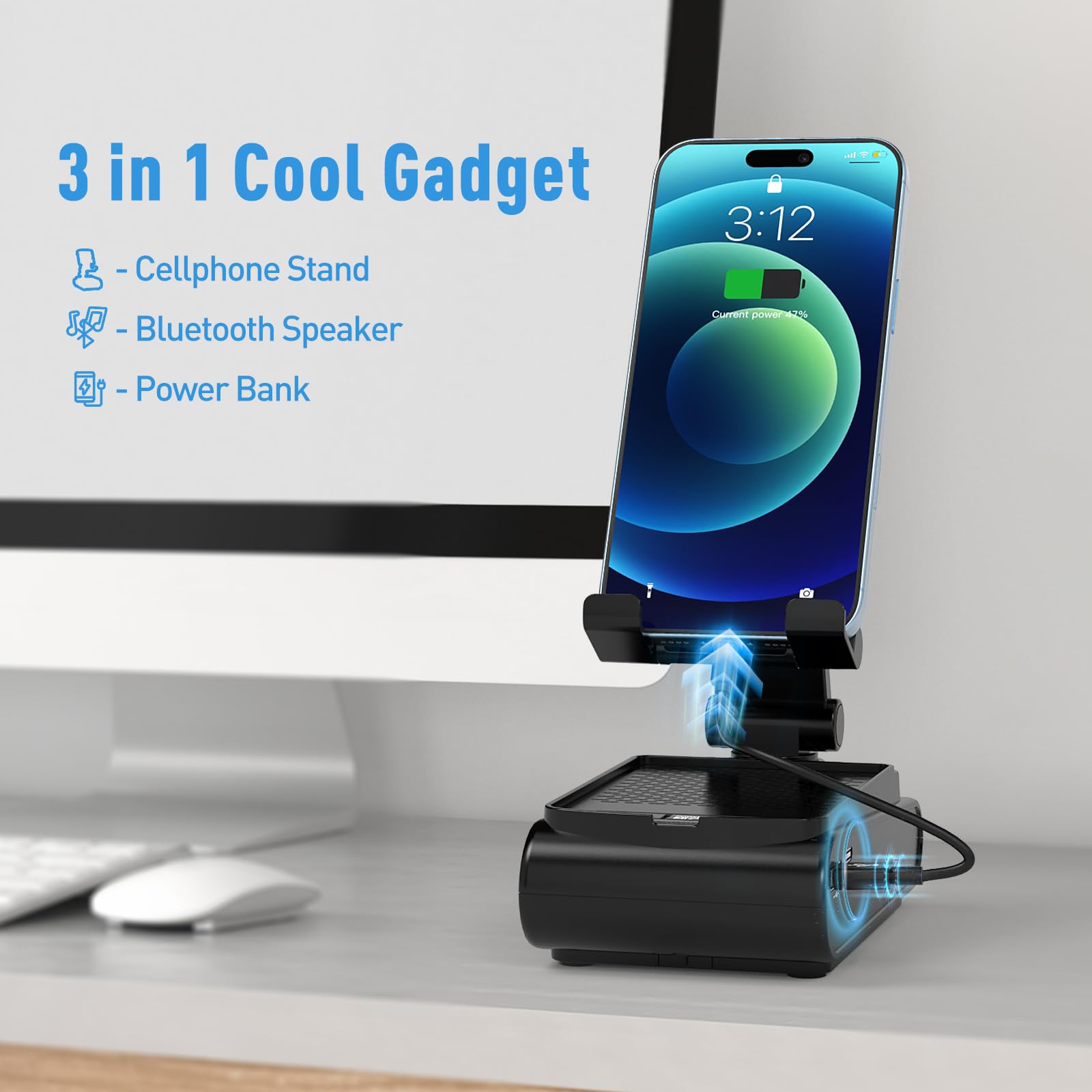 GLOPUS Birthday Gifts for Men, Portable Bluetooth Speaker with Ce by GLOPUS - Angle View 8