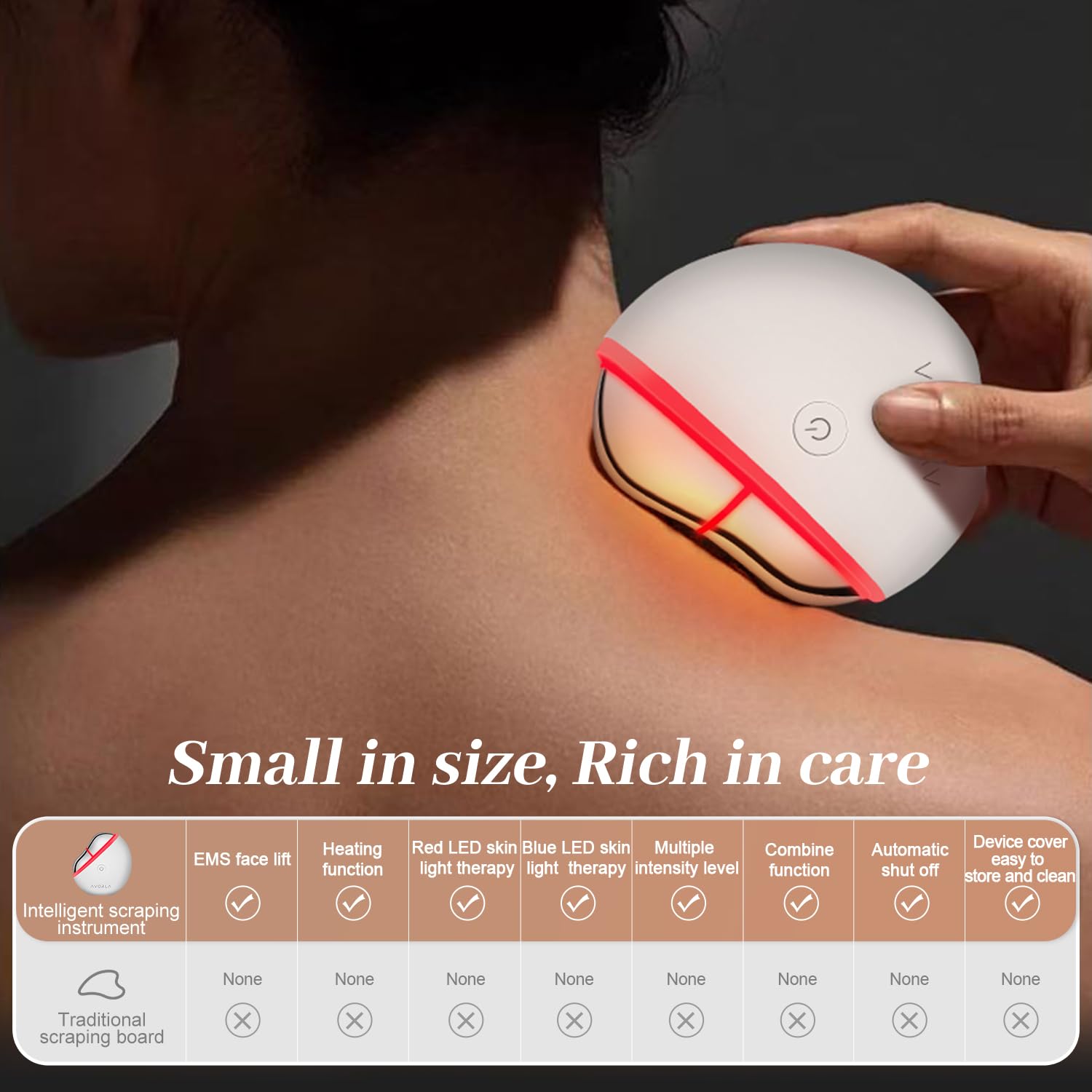 AVORLA LED Gua Sha Facial Tool with Heat and Microcurrent - Avorla Official Imagery - 5