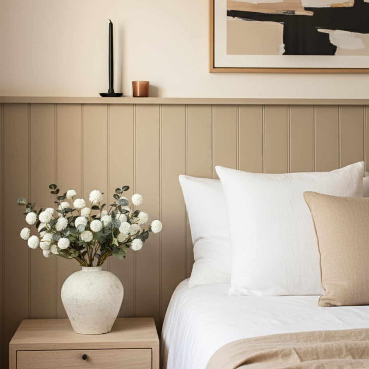 RyddeligHome White Faux Kiku Flowers for Vase - RyddeligHome Official Imagery - 4
