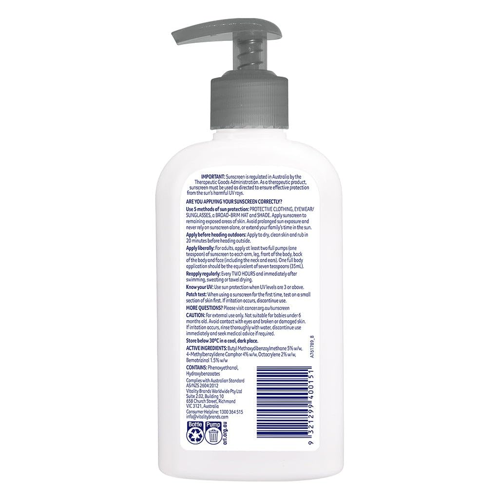Cancer Council Work SPF 50 Sunscreen Pump Bottle 200 ml - Cancer Council Official Imagery - 3