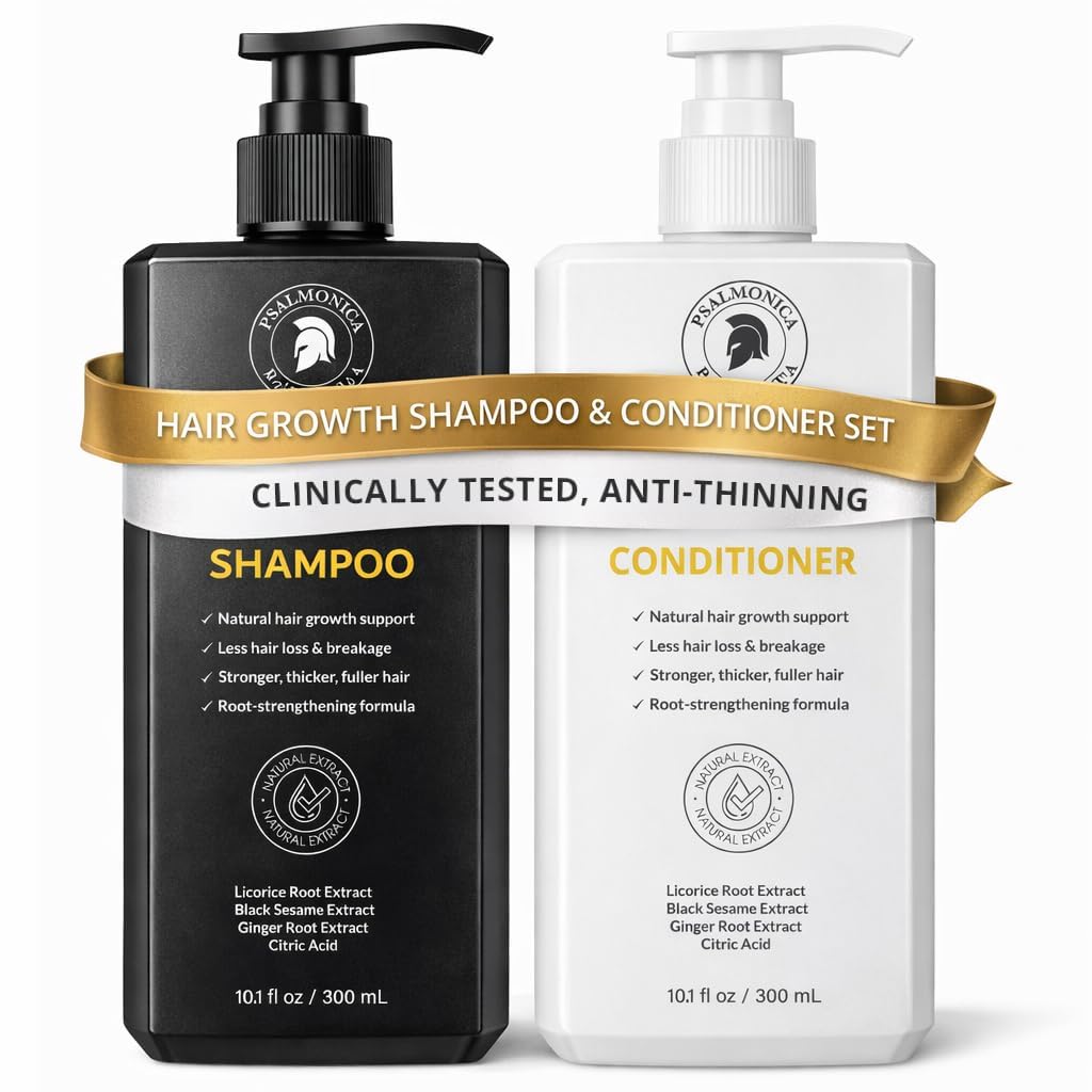 Hair Growth Shampoo and Conditioner Set Sulfate Free Hair - Psalmonica Official Imagery - 2