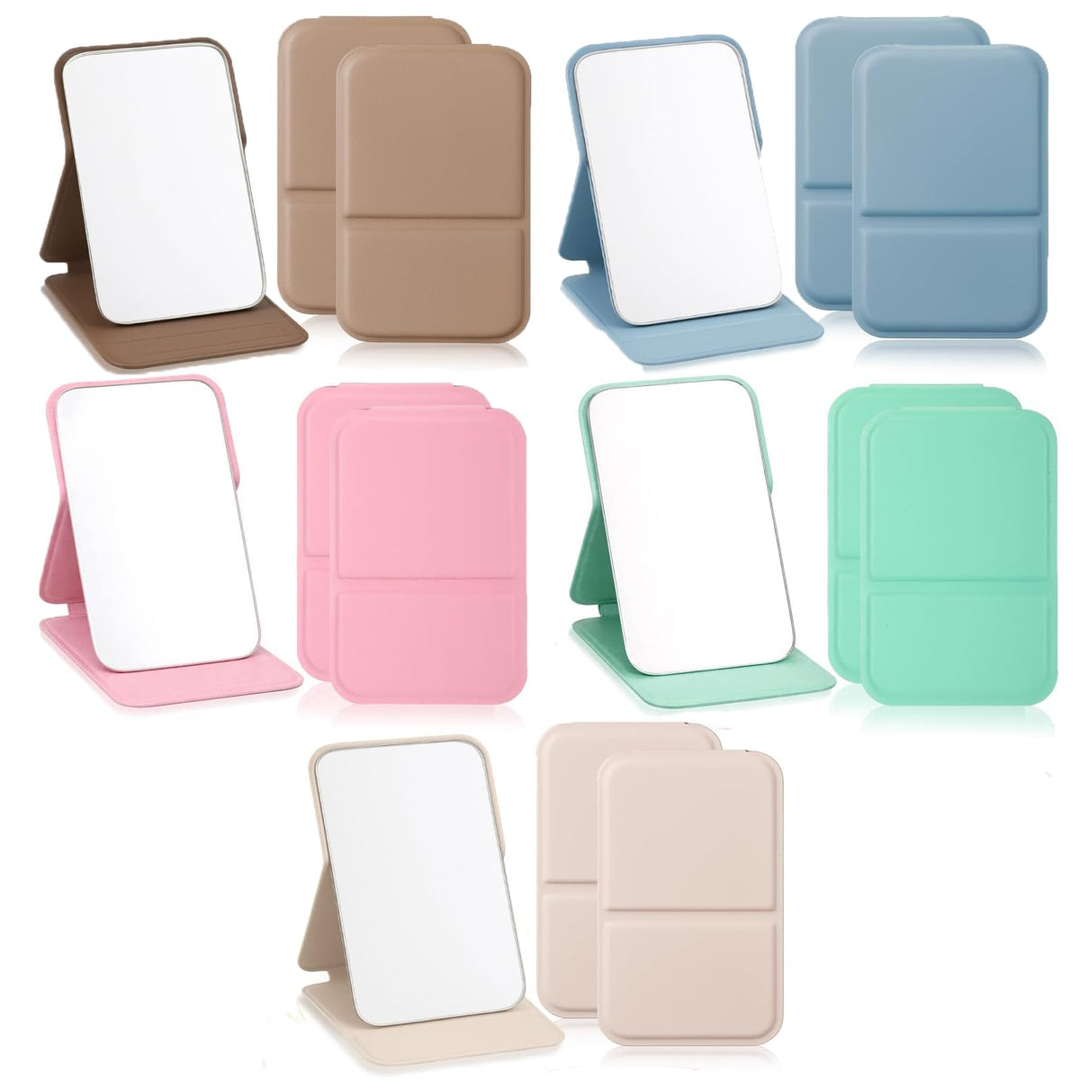 15 Pcs Folding Travel Makeup Mirror Portable Compact Vanity - Ntwoiee Official Imagery - 2