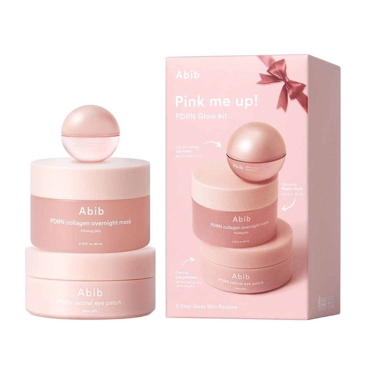 Abib Pink Me Up PDRN 3 Step Glow Kit - Abib Official Product Imagery - 1