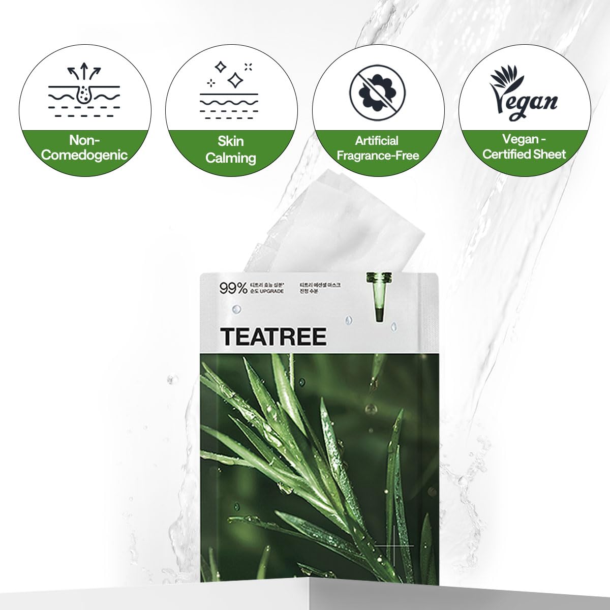 MEDIHEAL Tea Tree Essential Face Sheet Mask Calming Moisture - MEDIHEAL Official Imagery - 6