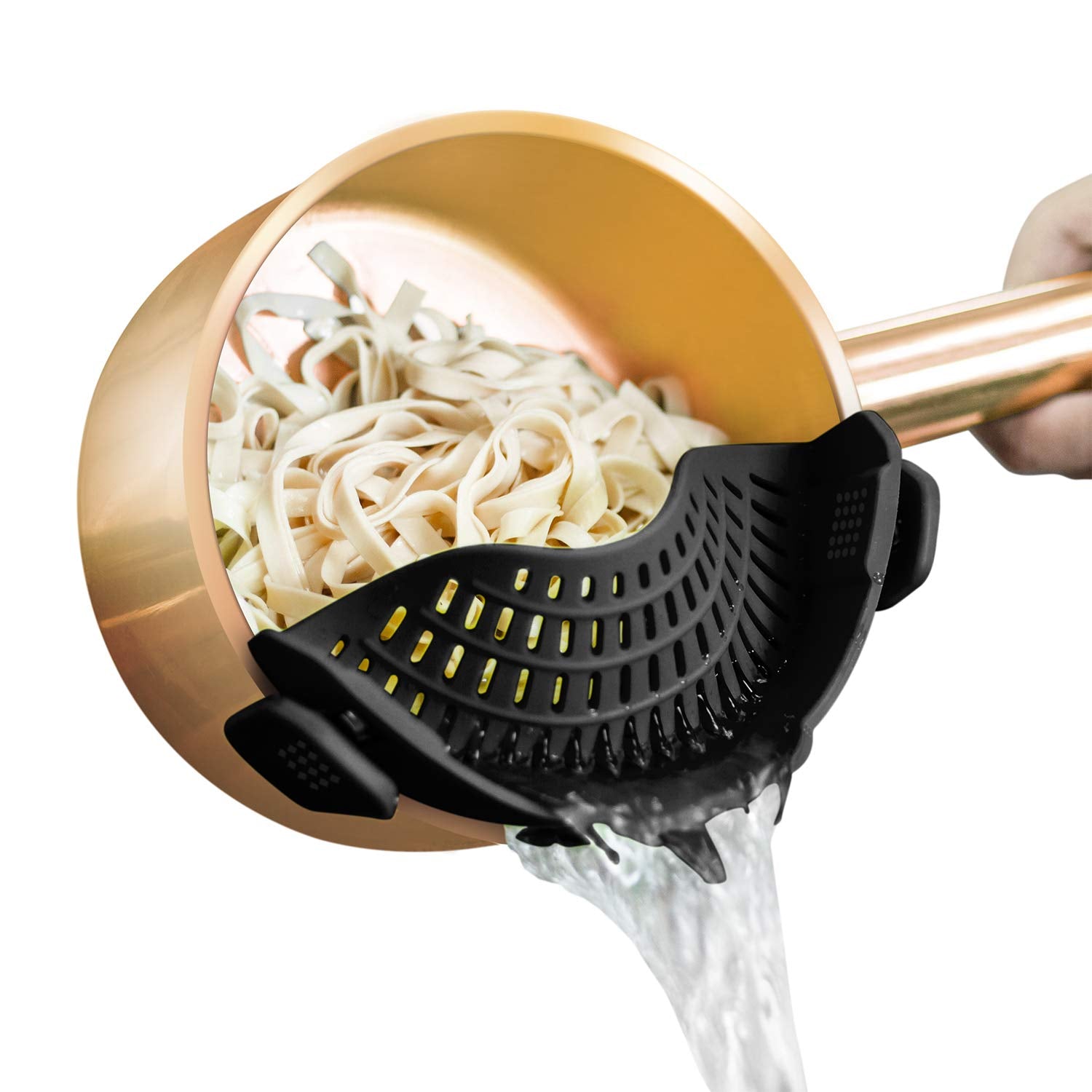 AUOON Clip On Strainer Silicone for All Pots, Standard 8.86 x 3.5 by AUOON - Angle View 1