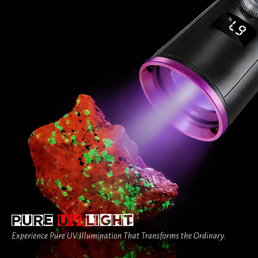 365 nm UV Blacklight Flashlight High Power Rechargeable - LBJD Official Imagery - 3