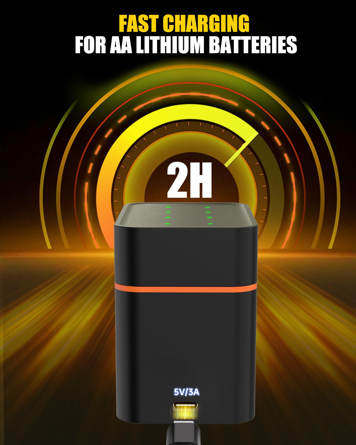 RayHom 8 Pack Rechargeable AA Lithium Batteries with Charger for - RayHom Official Product View 5