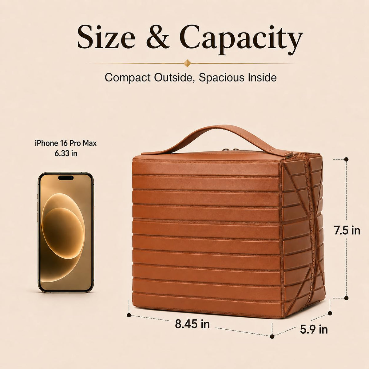 Fold Down Large Capacity Makeup Bag for Women Foldable - Premium Selection Official Imagery - 8
