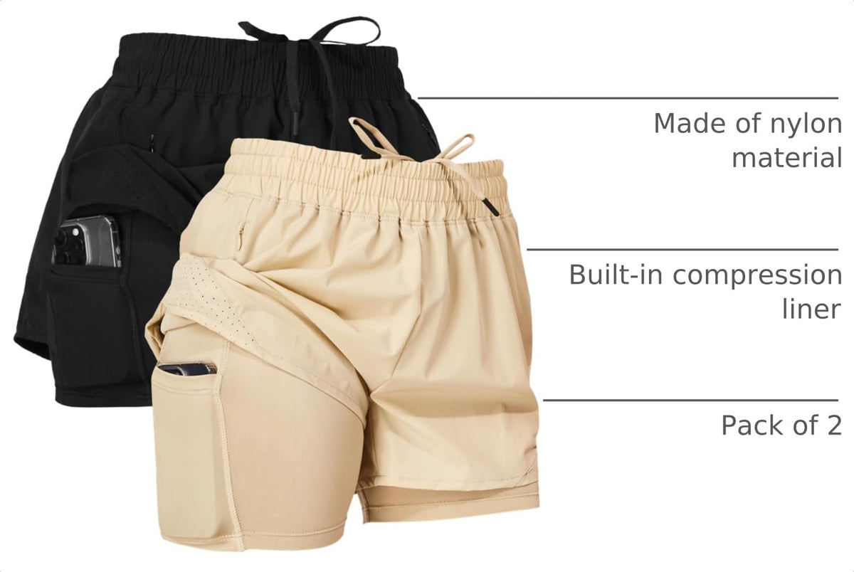 Ultra Performance 2 Pack Workout Shorts Women 2 in 1 - Ultra Performance Official Imagery - 5