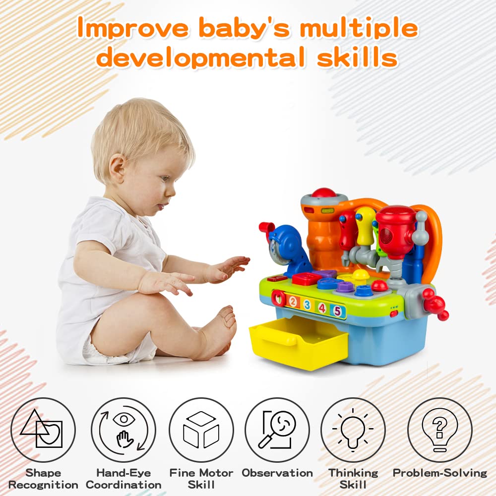 Woby Multifunctional Musical Learning Tool Workbench Toy Set - Woby Official Imagery - 5
