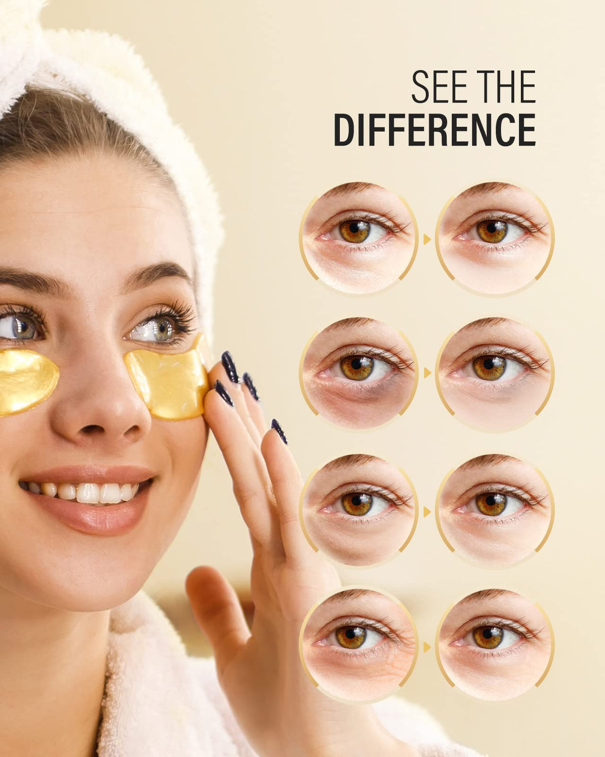 Maskiss 24K Gold PDRN Tri Color Under Eye Patches Bundle Eye - Maskiss Official Imagery - 7