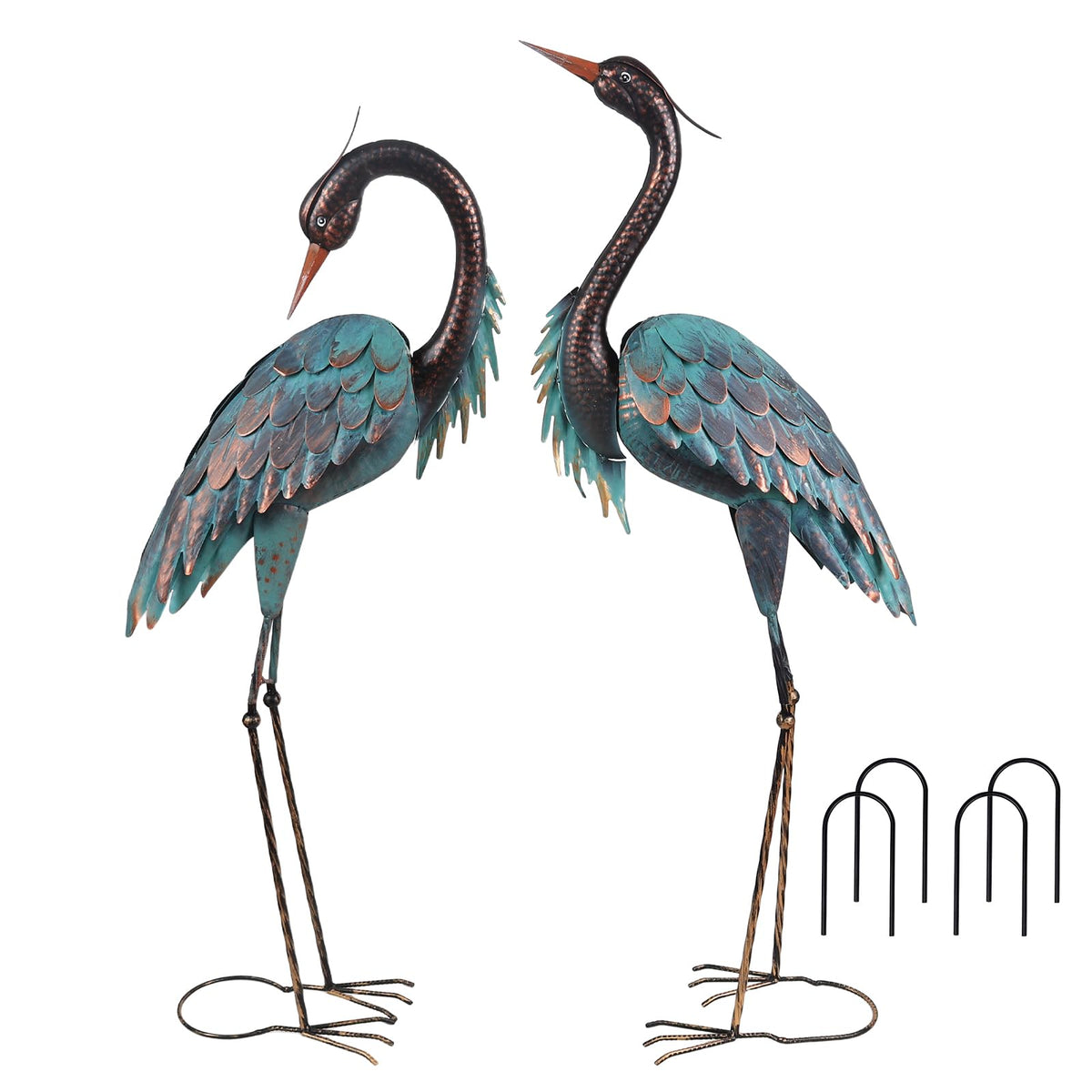 Garden Decor Outdoor Statues 40 37 Large Metal Heron - YEAHOME Official Imagery - 1