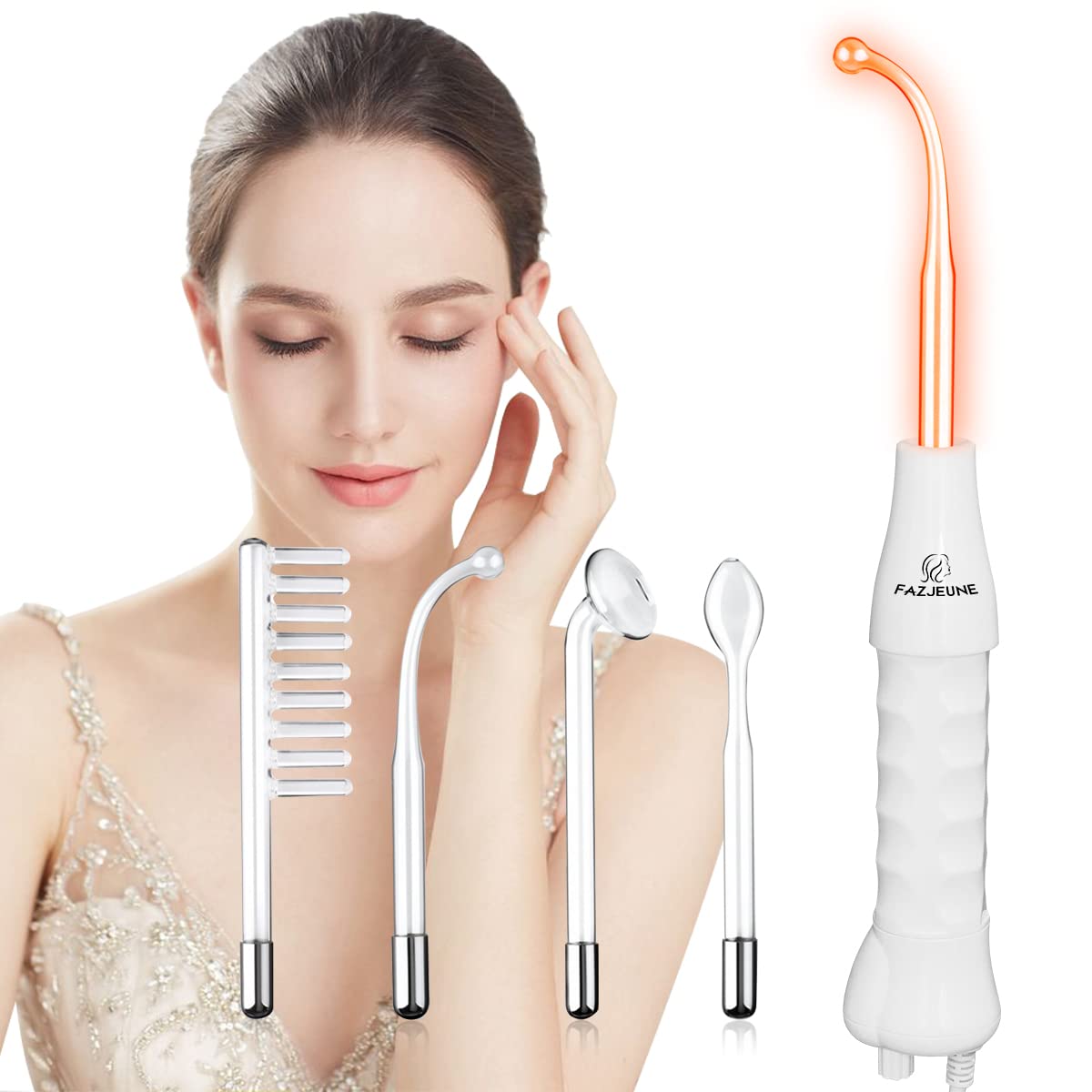 Face Skin Care Wand FAZJEUNE High F requency Facial Device - FAZJEUNE Official Imagery - 1