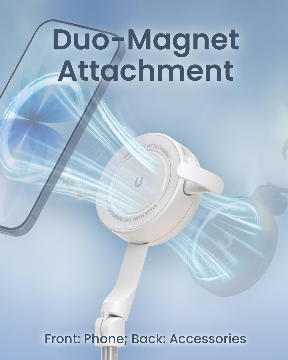 KraftGeek Magnetic Phone Tripod for iPhone Dual Sided Mount - KraftGeek Official Imagery - 3