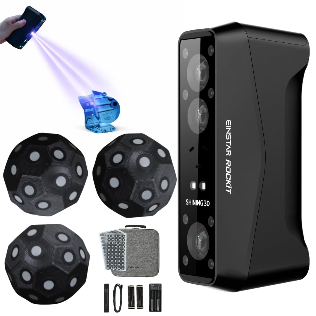EinScan EINSTAR Rockit Wireless 3D Scanner, Dual Light, 38 Blue Lasers, HD - EinScan Official Product View 2