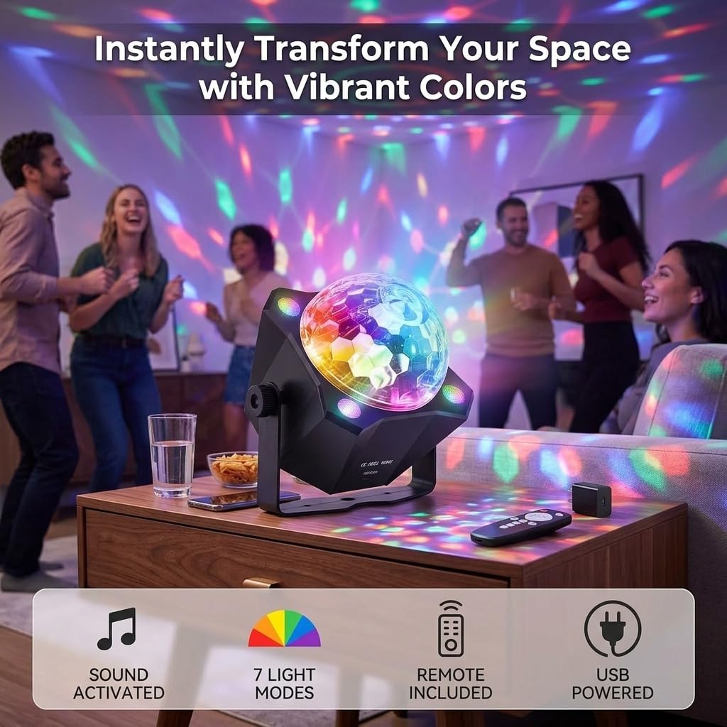 Party Lights Disco Ball Light LED 6 Color - XINGCHAOMING Official Imagery - 4