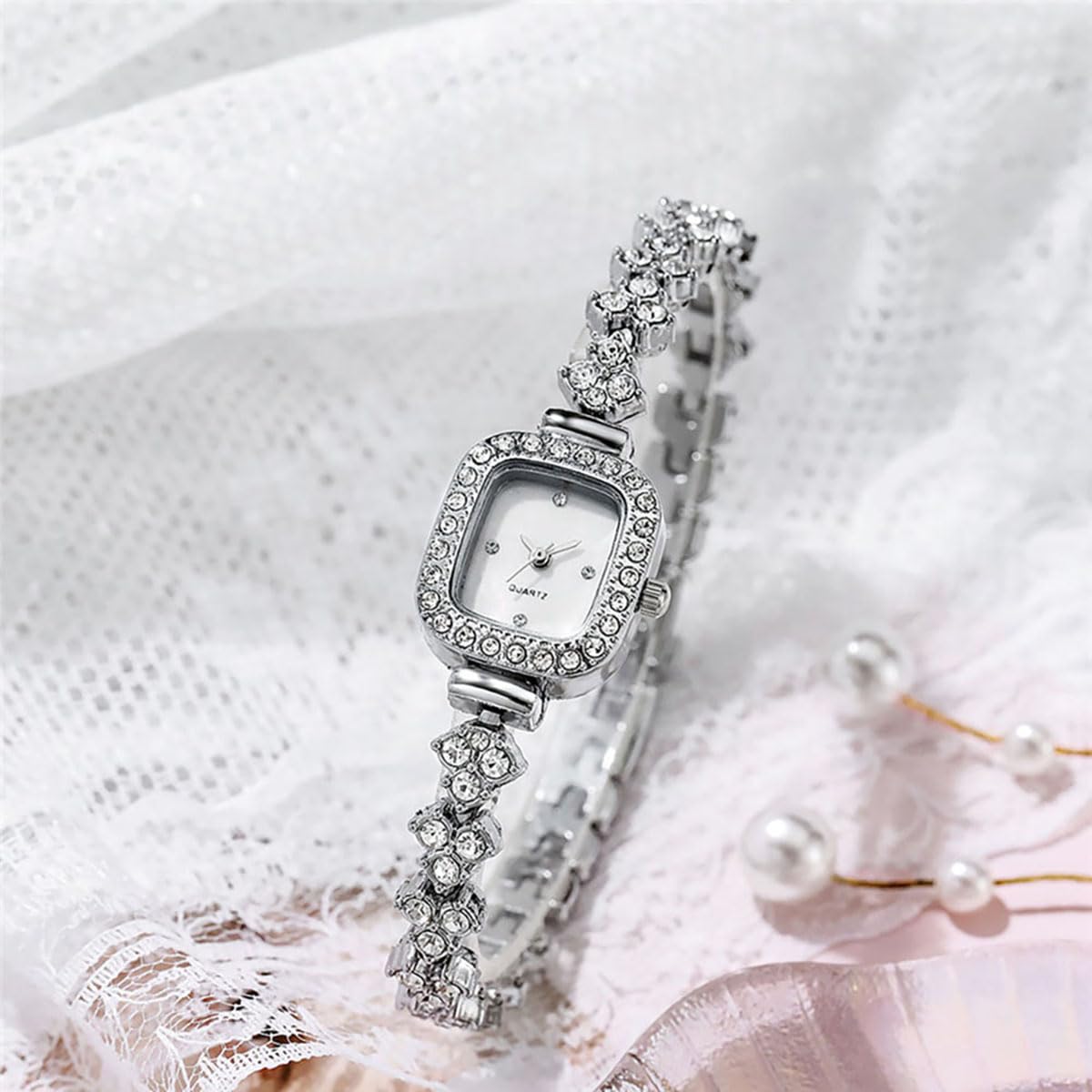 ADSBIAOYE Square Small Watches for Women Luxury Ladies - ADSBIAOYE Official Imagery - 4