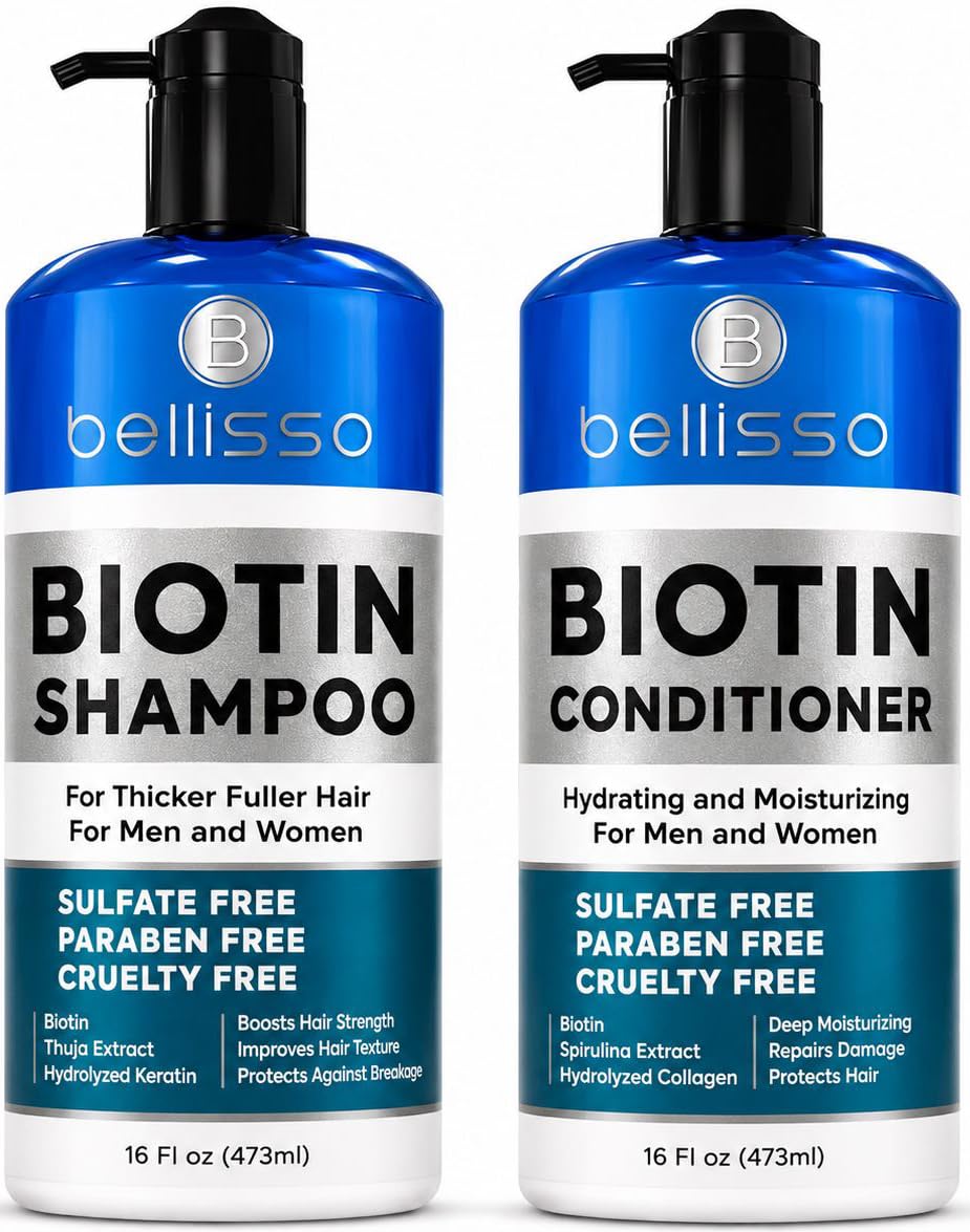 BELLISSO Biotin Shampoo and Conditioner Set - BELLISSO Official Imagery - 2