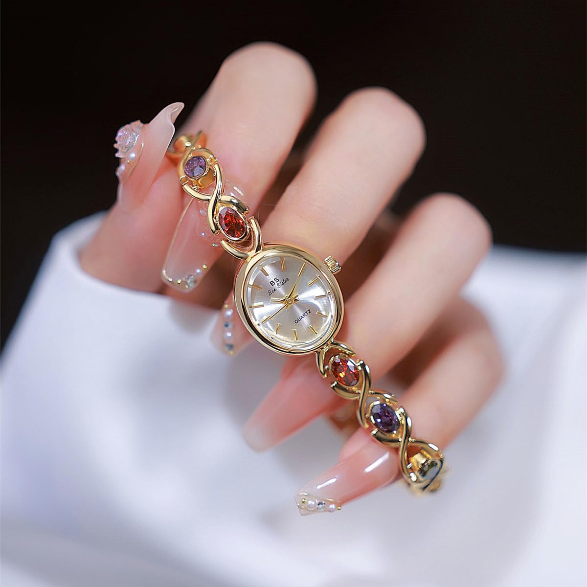 FANMIS Gold Watches for Women with Small Fase Oval Bracelet - FANMIS Official Imagery - 5
