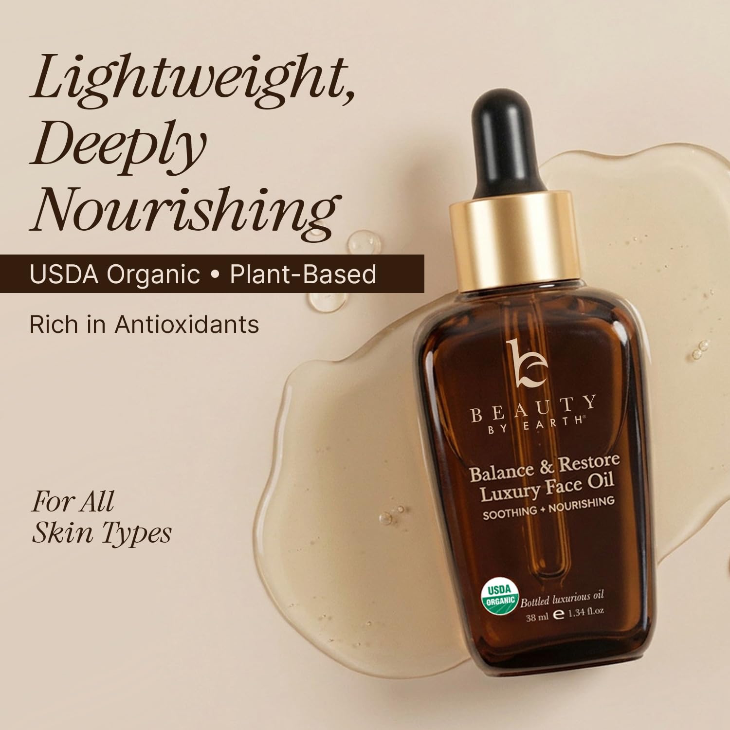 USDA Organic Face Oil - Beauty by Earth