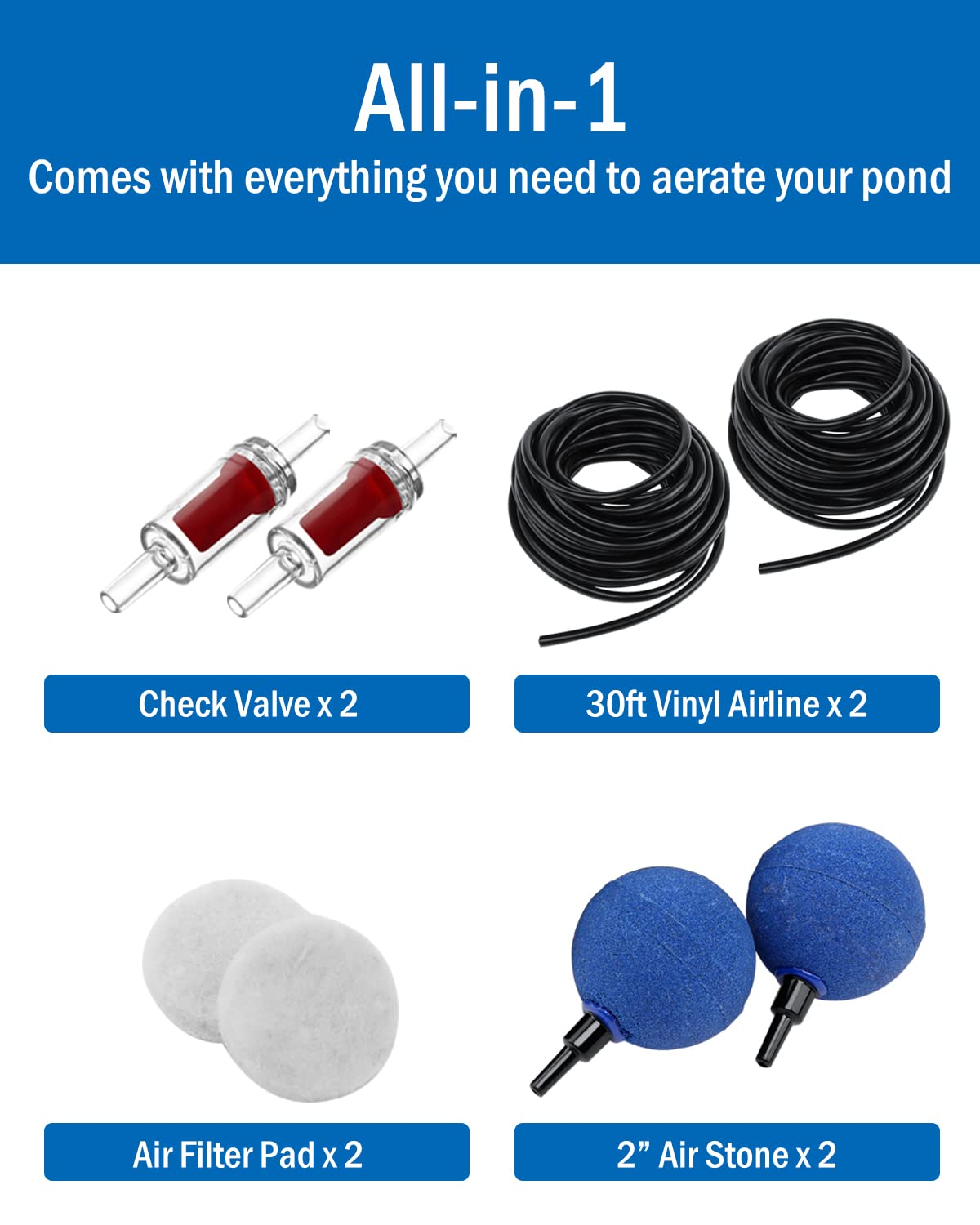 AquaMiracle All-in-One Koi Pond Aerator for Outdoor Ponds up to 1 - AquaMiracle Official Product View 7