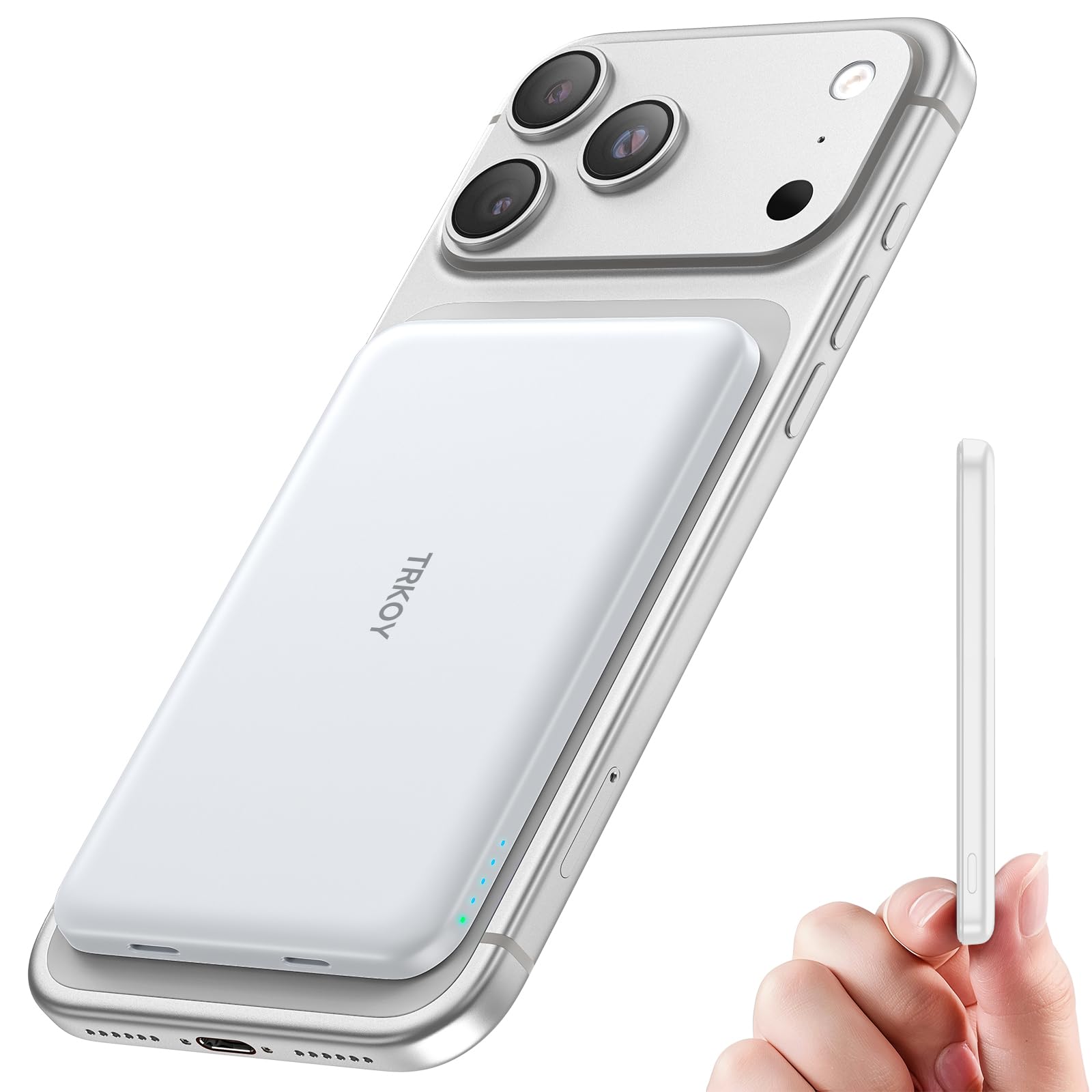 TRKOY for Magsafe Portable Charger, 5000mAh Slim Wireless Magnetic Power Bank - TRKOY Official Product View 10